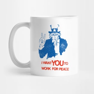 Vintage Uncle Sam Peace Sign Mug